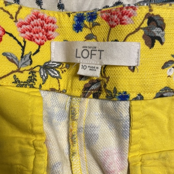 Loft yellow floral shorts US size 10 - Picture 3 of 6